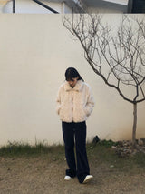 Softly corduroy boot-cut pants