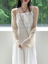 ロシトンビンテージマザーオブパールボタンノースリーブロングワンピース / Roshton vintage mother-of-pearl button sleeveless long dress