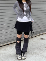 ゴープコアスパンデックスストラップスカートレギンス / Gorpcore spandex Strap Skirt Leggings