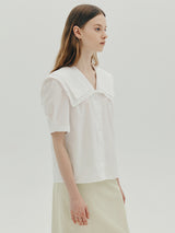 ダブルフリルブラウス / Double frill blouse - White
