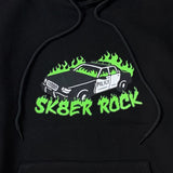 BURNING CAR HOODIE BLACK (6616271257718)