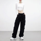 [NONCODE] Lexit strap crop T-shirt
