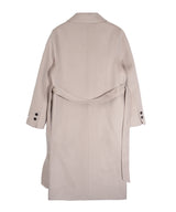 Hidden button overfit wool handmade coat_ivory