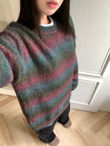 [UNISEX/ WOOL20] Tums gradient dangara mohair knit