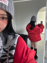 [UNISEX] Hooded oversized fit wellon padded coat