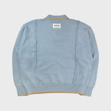 LINE OPEN COLLAR KNIT (SKY) (6675325354102)