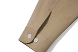 Solid Suede Shirt S95 Beige