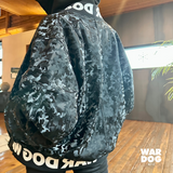 Faux Leather Military Bomber Jacket