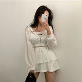 [Bellide made] skirt + hooded zip-up set