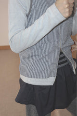 BALACLAVA knit zip up ver.2_ grey