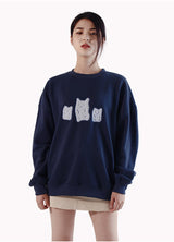 robotjellybear Sweatshirt - navyblue (6636646924406)