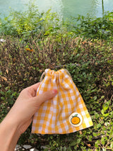 Tangerine badge+pouch set