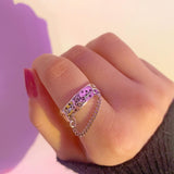 Silver Bear chain ring (6673130913910)