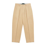ワイドテーパードリンクルフリーチノパンツベージュ/[VARZAR] Wide Tapered Wrinkle Free Chino Pants Beige (6683670642806)