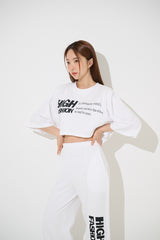 ハイファッションショートスリーブクロップTシャツ / TOP(9280) High Fashion Short Sleeve Crop Tee