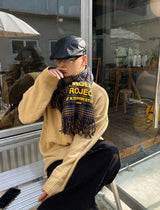 No.0536 HOLY ペイントチェックマフラー(5color)