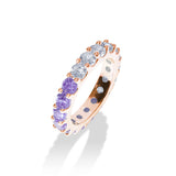 [S925]ハーフテニスリング/[S925] Violet Half Tennis Rilng (rosegold)