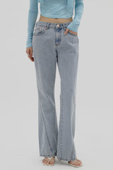 フレアライトブルーブーツカットパンツ / Flared light blue bootcut pants