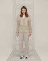 WAFFLE FISHNET CARDIGAN BEIGE (6691444588662)