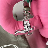 ザキャットザットワズシャットインアグラス キーリング / The cat that was shut in a glass Key Ring