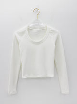 レイズドUネックTシャツ/Raised U-neck T-shirt (5color)