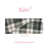 CHECK FRILL BANDING LONG SKIRT