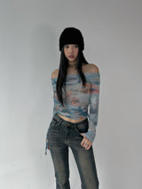 blue rain blouse