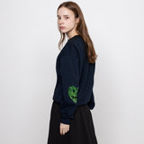エルボーリーフスマイルハートスウェットシャツ/Elbow Leaf Smile Heart Sweatshirt