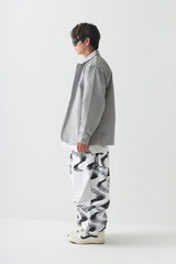 ロゴカラーコットンベーシックジャケット/BSR2223FWJK063 LOGO COLLAR COTTON BASIC JACKET GRAY