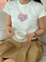 ラブミークロップTシャツ / LOVE ME CROP T-SHIRT WHITE