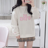 robotjellybear Sweatshirt - ivorypink (6636648530038)