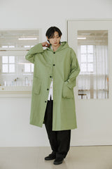 unisex long hood coat bright khaki
