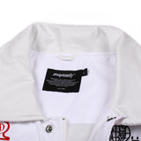 スポーティロゴカラーバーシティジャケット/BSR2223FWJK023 SPORTY LOGO COLLAR VARSITY JACKET WHITE