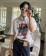 バスケットプリントTシャツ/Basket Print T-shirt (2 color)