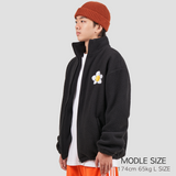 フラワーフリース / Flower Fleece Jacket Black (4600433868918)