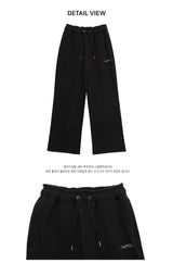 セミブーツカット ワイド ピンタック スウェットパンツ /  CHARMS SEMI BOOTCUT WIDE PINTUCK SWEAT PANT BK