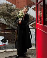 ウールローブヒッデンコート/Wool robe hidden coat (2 color)