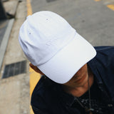 シグネチャーレタリングボールキャップ/SIGNATURE LETTERING BALL CAP-WHITE