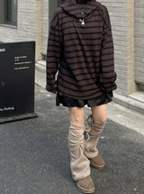 シャーリングストラップリボンレッグウォーマー / shirring strap ribbon leg warmer
