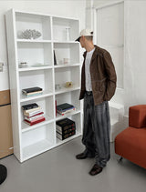 No.0089 rain washing wide black denim PT