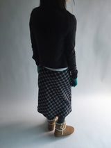 Turtleneck ribbed zip-up