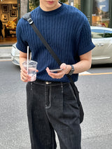 Breen Cable Round Short-Sleeved Knit (5 colors)