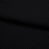 Shirring High-neck Mini Dress [BLACK] (6638395261046)