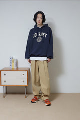 ゴールデン刺繡フーディー/Golden Emblem Hoodie (Navy)