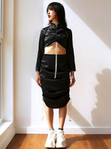DAWANG Drawstring Midi Skirt (4611391258742)