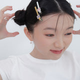 ファジーツインスターヘアクリップ / fuzzy twin star hair clip