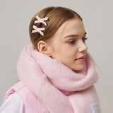 Velvet Mini Ribbon Hairband _ Pink