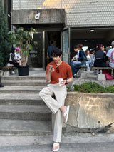 ロエミニマルリネンラウンド半袖ニット/Roe Minimal Short-Sleeved Linen Round Knitwear (9 colors)