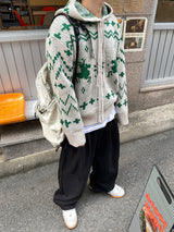 No.0481 ノルディックニットフードジップアップ