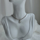 Elizabeth Choker Necklace - Silver Color